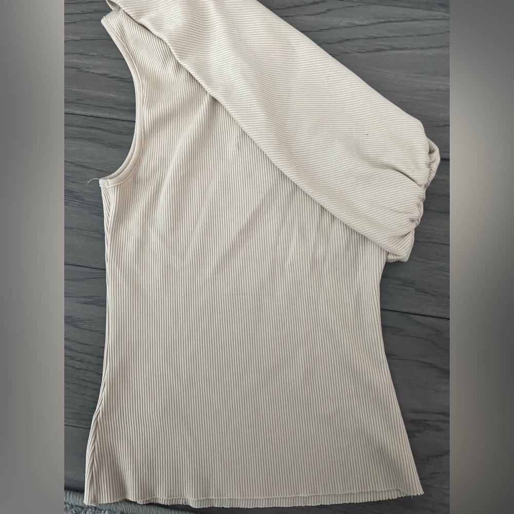 Folded one shoulder Top